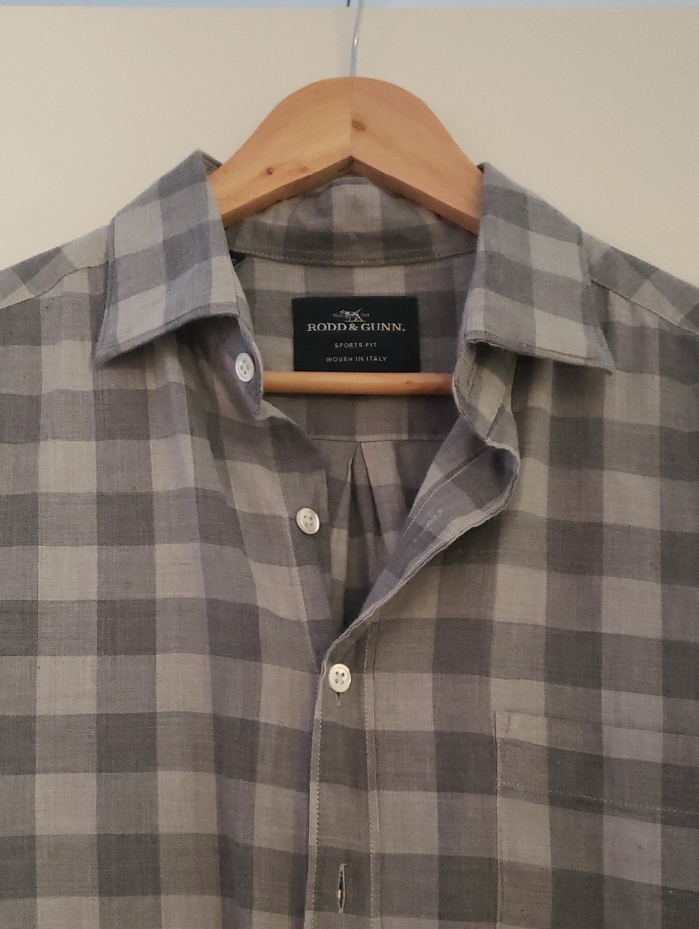 Rodd & Gunn Men's Gray Check Cotton Shirt